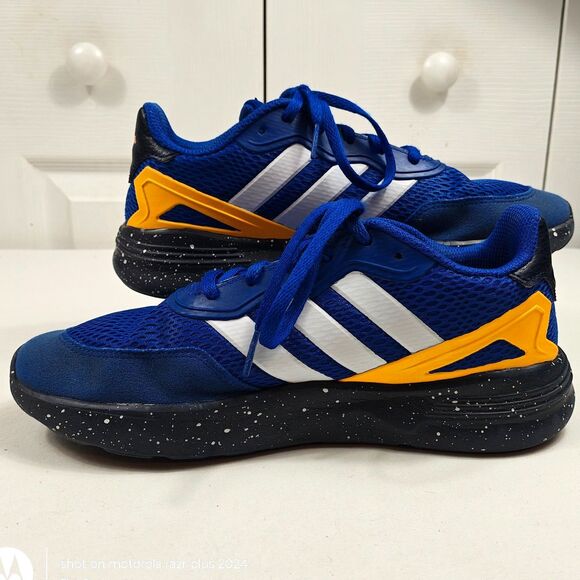 Youth ADIDAS Nebzed K Blue Big Kid's Running Shoes Lace Up Sneakers US Size 6.5 - Picture 6 of 16